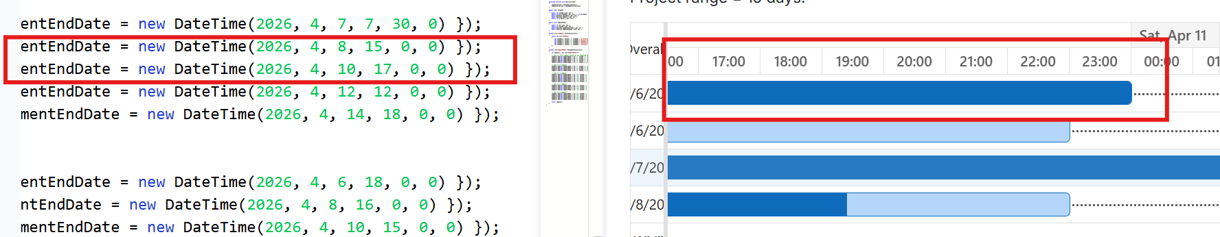 Segment taskbar does not render properly when duration field is not ...